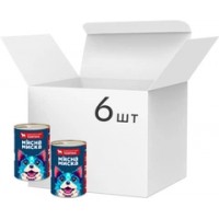 Влажный корм для собак Мясная миска, кусочки в соусе с телятиной, 6 шт х 1.24 г