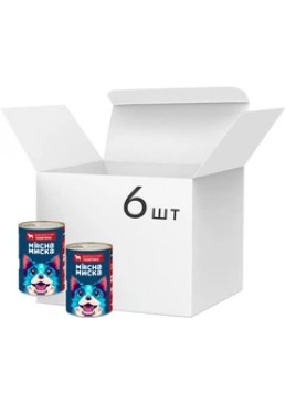 Влажный корм для собак Мясная миска, кусочки в соусе с телятиной, 6 шт х 1.24 г