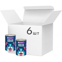 Влажный корм для собак Мясная миска, кусочки в соусе с индейкой, 6 шт х 1.24 кг