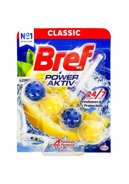 Туалетний блок для унітаза Bref Power Active "Свіжість лимона", 50 г