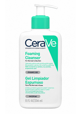 Очищающая пенка для лица CeraVe Foaming Facial Cleanser, 236 мл