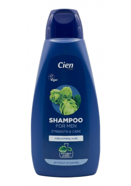 Мужской шампунь Cien для нормальных волос с экстрактом хмеля и пантенолом, 500 мл