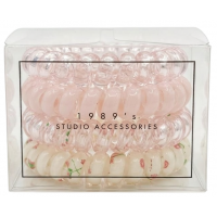 Набор резинок-пружинок для волос I31428, 4 шт (персиковые)