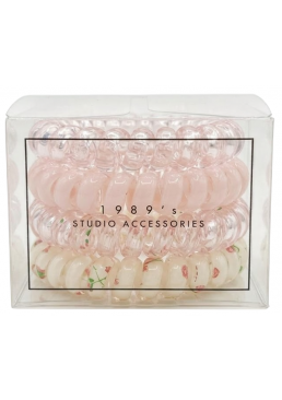 Набор резинок-пружинок для волос I31428, 4 шт (персиковые)