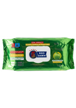 Универсальные влажные салфетки для уборки Red Dawn «Свежесть зеленого яблока», 100 шт