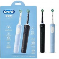 Набір електричних зубних щіток Oral-B Braun Vitality Pro D103, 2 шт (чорна+блакитна)