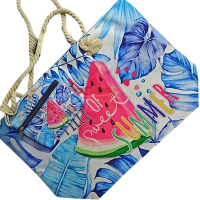 Пляжна сумка «Кавун SUMMER» з косметичкою, 58х39х18 см