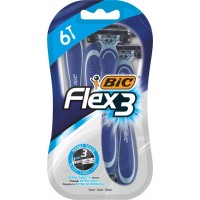 Набор одноразовых мужских бритв BIC Flex 3, 6 шт