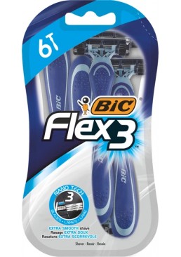 Набор одноразовых мужских бритв BIC Flex 3, 6 шт