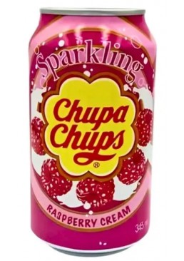 Напиток безалкогольный сильногазированный Chupa Chups Raspberry & Cream малина и крем, 350 мл