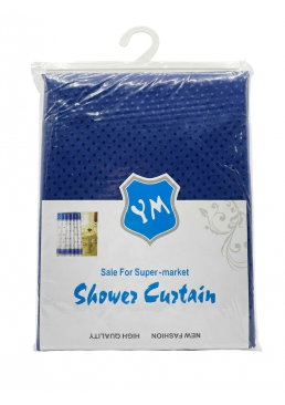 Шторка для ванной комнаты, 180х180 см (синяя)