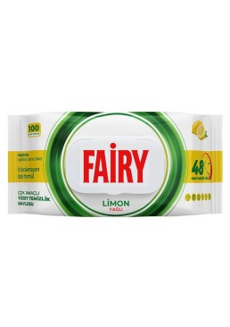Влажные салфетки для уборки Fairy Lemon, 100 шт