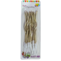 Набор свечей для торта «Волна», 12 шт х 15 см (бронза)