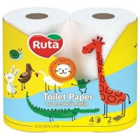Туалетная бумага Ruta Kids двухслойная, 4 шт