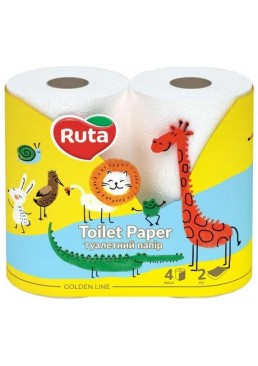 Туалетная бумага Ruta Kids двухслойная, 4 шт
