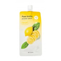Освітлююча нічна маска для обличчя Missha Pure Source Pocket Pack Lemon з екстрактом лимона, 10 мл