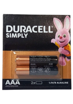 Мини пальчиковые батарейки Duracell LR03 ААА, 2 шт 