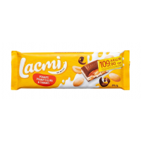 Шоколад Roshen Lacmi молочний з арахісом та карамельно-арахісовою начинкою, 295 г
