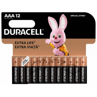 Батарейки лужні Duracell AAA LR03 MN2400, 12 шт