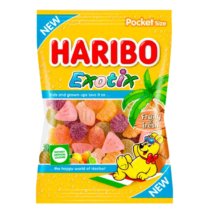Желейні цукерки Haribo Exotix, 100г  (398617) - 