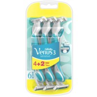  Одноразовые женские станки Gillette Venus 3 Sensitive Skin Elixir, 6 шт