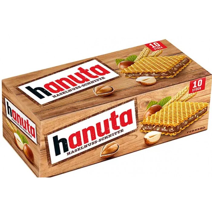 Вафлі Ferrero Hanuta Haselnusse з фундуком, 220гр (10 шт) (272442) - 