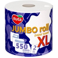 Паперові рушники Ruta Jambo Roll XL двошарові, 550 відривів