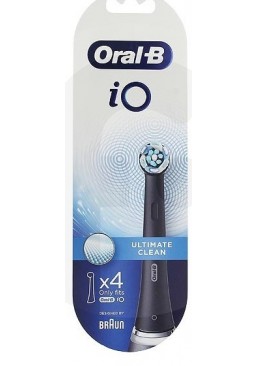 Змінні насадки для електричної зубної щітки Oral-B Braun iO Ultimate Clean чорні, 4 шт