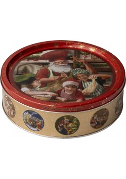 Печенье датское песочное Рождественская банка Classic Santa Jacobsens Bakery, 340 г
