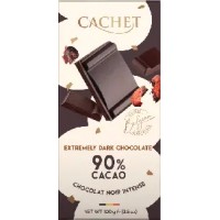 Шоколад Cachet экстра черный 90%, 100 г
