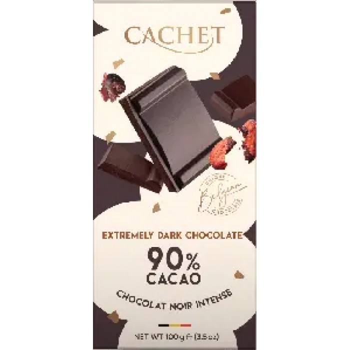 Шоколад Cachet екстра чорний 90%, 100 г (214632) - 