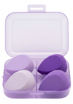 Набор бьюти-блендеров для макияжа, 4 шт (лавандовый)