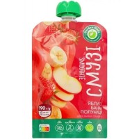 Пюре фруктове Garden Gadz Смузі яблуко-банан-полуниця гомогенізоване стерилізоване, 190 г