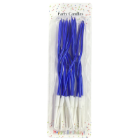 Набор свечей для торта «Волна», 12 шт х 15 см (синий)