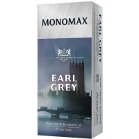 Чорний чай Мономах Earl Grey у пакетиках, 25 шт