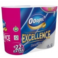 Туалетная бумага Oops! Excellence 3 слоя 150 отрывов, 4 шт