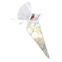 Набор кондитерских сахарных украшений конусный «Белая элегантность» 