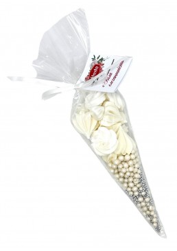 Набір кондитерських цукрових прикрас конусний “Біла елегантність"