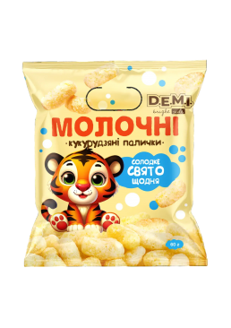 Палички кукурудзяні D.E.M.I. молочні, 60 г 
