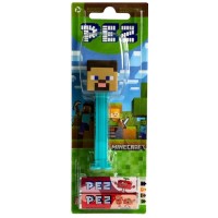 Диспенсер с конфетами Pez Minecraft Steve, 17 г (в ассортименте)