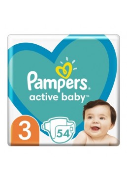 Підгузки Pampers Active Baby розмір 3 (6-10 кг), 54 шт