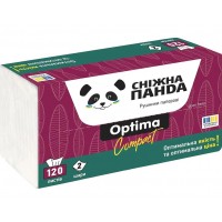 Паперові рушники Сніжна Панда Optima Compact двошарові, 120 шт