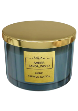 Свеча ароматизированная Pepco Home Amber Sandalwood (янтарь и сандаловое дерево), 1 кг