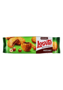 Печенье Roshen Lovita Soft Cream Cookies с лесным орехом, 127 г