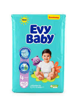 Подгузники Evy Baby Maxi 4 (7–14 кг), 40 шт