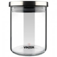 Ємність скляна VINZER 50734 для зберігання продуктів, 0.6 л 