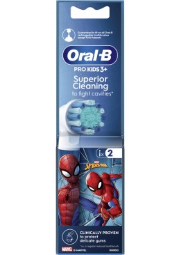 Сменные насадки для электрической зубной щетки Oral-B Pro Kids Spider-Man, 2 шт