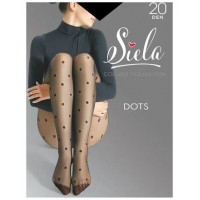 Колготки женские Siela Dots, 20 DEN, Nero, размер 2