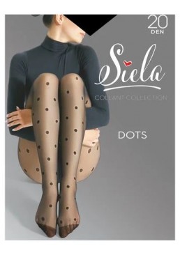 Колготки женские Siela Dots, 20 DEN, Nero, размер 3