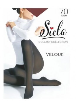 Колготки женские Siela Velour, 70 DEN, Caffe, размер 5